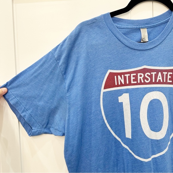 Blue Interstate 10 Graphic Tee - Picture 2 of 4